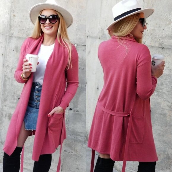 Knitted Cardigan - Pink - Picture 2 of 7